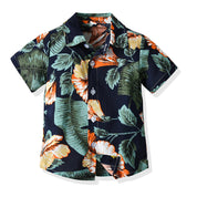 Child wearing light blue ultra-soft cotton summer shirt.